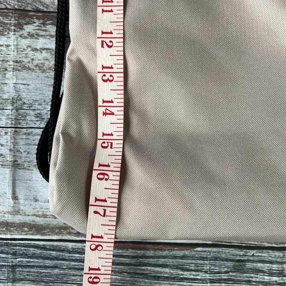 Adidas Classic 3S 2 Sackpack Wonder Beige / Black #5156943 *NEW* Backpack Gym - Picture 4 of 10